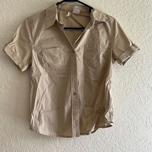 St. John’s Bay stretch short sleeve canvas button up